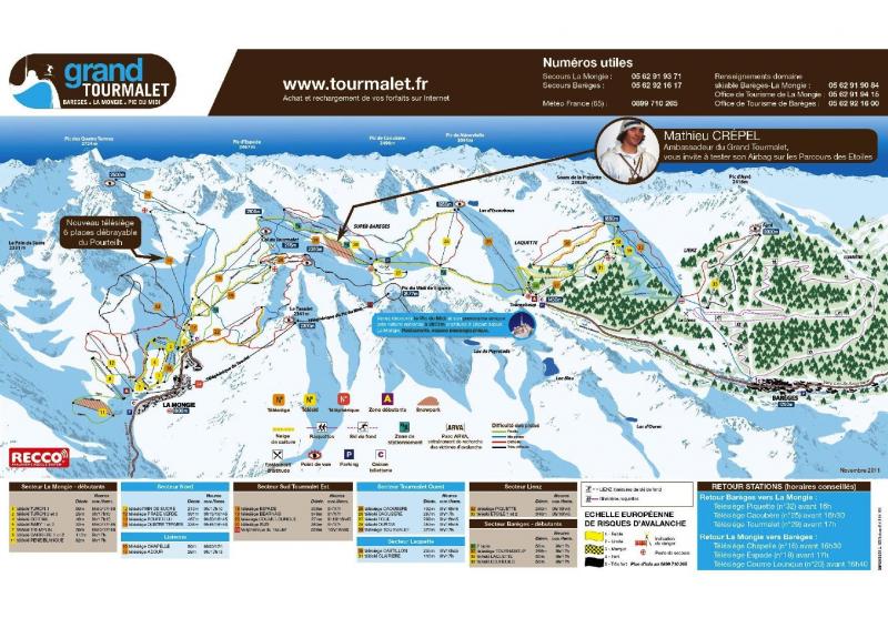 Plan des pistes Domaine du Grand Tourmalet