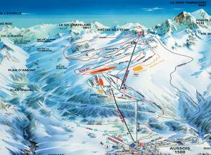 Plan des pistes Aussois