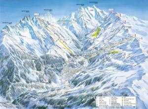 Plan des pistes Brides les Bains