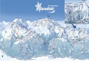 Plan des pistes Champagny en Vanoise