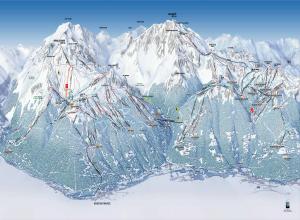 Plan des pistes Les Arcs Bourg St Maurice