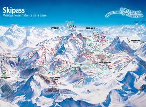 Plan des pistes Montgenevre