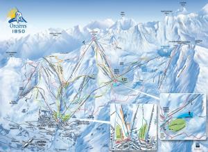 Plan des pistes Orcières 1850