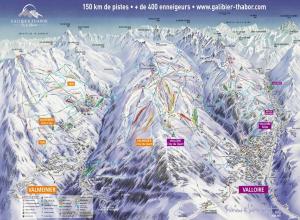 Plan des pistes Valloire